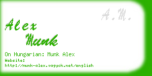 alex munk business card